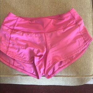 Lululemon Hot Pink Speed Up 2.5” shorts